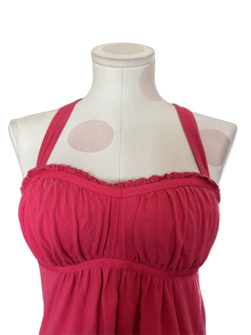 Y2K Abercrombie & Fitch Babydoll Tank Top - Red - M - Picture 4 of 8